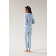 Костюм жіночий капітоній German Volf блакитний меланж - Фото №9