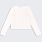 Лонгслів для дівчинки ФТ63 качкорса-лайкра Бембі 200-молочний - Фото №3