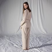 Сорочка-кімоно лляна Serli uzun kollu kimono ekru Penelope молочний - Фото №4