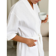 Халат кімоно жіночий вафельний 111 Cosy білий - Фото №4