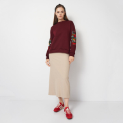 Світшот жіночий Магнолія Lesia бордовий - Фото №5