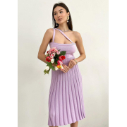 Топ в'язаний жіночий з косими лямками Joy Art Knit бузковий - Фото №3