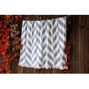 Плед-накидка Barine Fishbone denim синій - Фото №5