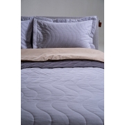 Покривало з наволочками бавовняне Bardoc SoundSleep двостороннє графіт+сірий - Фото №12