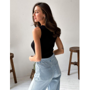 Майка жіноча базова в'язана Art Knit чорна - Фото №5