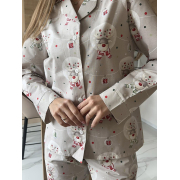 Жіноча піжама-трійка Магія Різдва поплін PP01 сорочка-штани-шорти Cosy - Фото №5