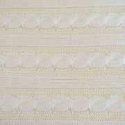 Плед вязаный Прованс Soft косы Молочный 008 - Фото №3