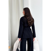 Піджак Юджина бавовна-льон Art Knit чорний - Фото №5