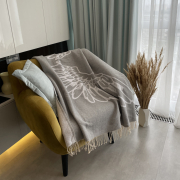 Плед хлопковый SoundSleep Wings серый - Фото №3