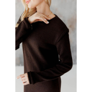 Сукня в'язана Ніколь максі Art Knit шоколадний - Фото №9