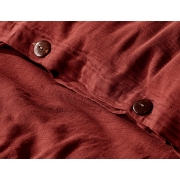 Постільна білизна Agora льон-бавовна Buldans burnt bordo бордова - Фото №3