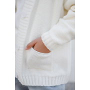 Кардиган Casual Art Knit молочный - Фото №8