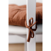 Кругла подушка на стілець Фібра Прованс коричнева 041697 - Фото №4