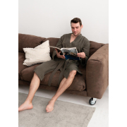 Чоловічий халат Duna M61 фактурний муслін Cosy хакі - Фото №3