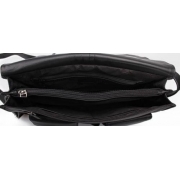 Шкіряна сумка-месенджер Visconti 753 Tess L black - Фото №4