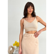 Топ в'язаний жіночий Kayla Art Knit бежевий - Фото №3