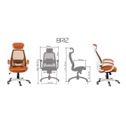 Офісне крісло Briz Grey/White Special4You E0888 - Фото №14