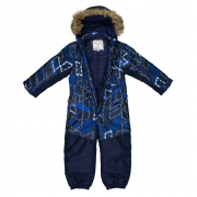 Зимовий термокомбінезон для хлопчиків BRUCE Huppa 36330030 синій принт - Фото №3