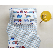 Дитяче простирадло на гумці Zigzag Sky Grey бязь Cosas - Фото №3