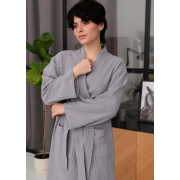 Жіночий халат Duna M60W фактурний муслін Cosy сірий - Фото №6
