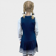 Сарафан детский Герда Прованс синий с белым - Фото №5