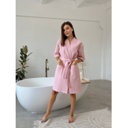Халат кімоно жіночий вафельний Cosy 112 рожевий - Фото №3