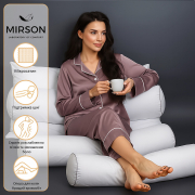 Подушка-валик 8100 Eco Line White EcoSilk мікросатин MirSon - Фото №4