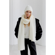 Шарф в'язаний Winter Mood Art Knit молочний - Фото №3