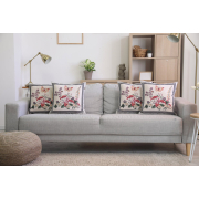 Декоративна гобеленова наволочка Квіти з метеликом Лавандове поле Прованс - Фото №5