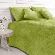 Покривало Ромб круглий Velour ТЕП салатове - Фото №4