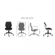 Офісне крісло Ray Black Special4You E5951 - Фото №3