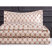 Покривало жаккардовое з наволочками Arya Semia світло-бежеве - Фото №3