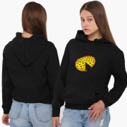 Худі жіночий Піца MobiPrint 8921-2078 чорний - Фото №4