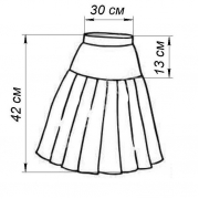 Спідниця-плісе Cotton молочна Art Knit Прованс - Фото №6