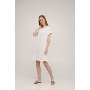 Сукня коротка Linen SoundSleep біла - Фото №4