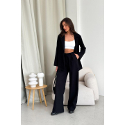 Піджак Юджина бавовна-льон Art Knit чорний - Фото №3