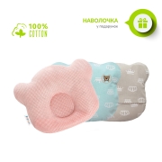 Подушка-ортопедична сітка Ведмедик Papaella 8-32377 пудра - Фото №3