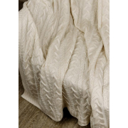 Плед в'язаний Hit Kosa-01 Прованс кремовий - Фото №3