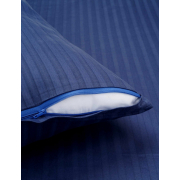 Наволочка на блискавці Dark Blue страйп-сатин Good-Dream темно-синій - Фото №4