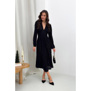 В'язане плаття міді Nataly Art Knit чорний - Фото №3