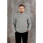 Светр чоловічий в'язаний на блискавці Art Knit сірий - Фото №4