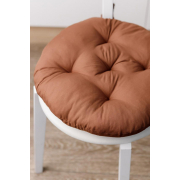 Кругла подушка на стілець Фібра Прованс коричнева 041697 - Фото №3