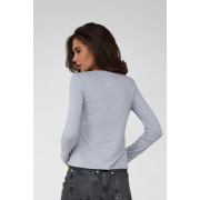 Лонгслів жіночий базовий 23131 German Volf сірий - Фото №4