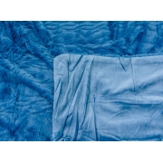 Флісовий плед 1002 Damask Blue Mirson - Фото №5