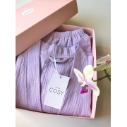 Комплект жіночий мусліновий з піжами та халату M12+P Cosy лаванда - Фото №3