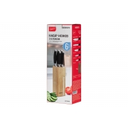 Набір ножів з бамбуковим блоком 6 предметів Gemini Ardesto AR2106SB - Фото №3