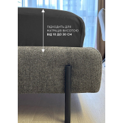 Двустороннее постельное белье Venezia премиум-сатин Sonex черный-серый - Фото №6