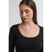 Лонгслів жіночий Basic Ellen LKK 02/03/02 чорний - Фото №4