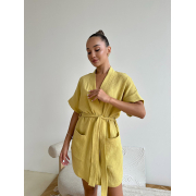 Жіночий халат-кімоно Hawaii M21 муслін Cosy гірчиця - Фото №4