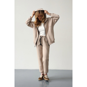 Жіночий костюм 24019 кофта і штани German Volf бежевий - Фото №3